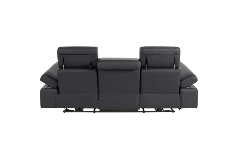 Sofa 3-seter Rayland Svart, PU, Manuell hvilestol - Svart, PU, Manuell hvilestol - Møbler - Sofaer - Reclinersofaer