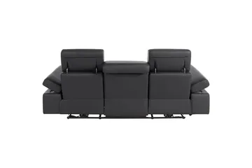 Sofa 3-seter Rayland Svart, PU, Elektrisk recliner - Svart, PU, Elektrisk recliner - Møbler - Sofaer - Reclinersofaer