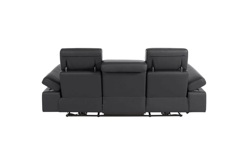 Sofa 3-seter Rayland Svart, PU, Elektrisk recliner - Svart, PU, Elektrisk recliner - Møbler - Sofaer - Reclinersofaer