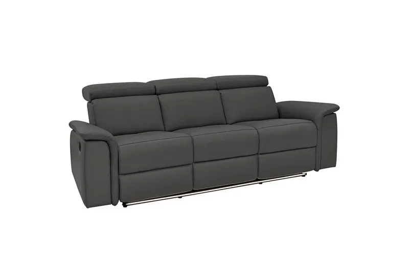 Sofa 3-seter Pareli Svart, PU, Elektrisk recliner - Svart, PU, Elektrisk recliner - Møbler - Sofaer - Reclinersofaer