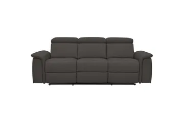 Sofa 3-seter Pareli Brun, PU, Manuell hvilestol - Brun, PU, Manuell hvilestol - Møbler - Sofaer - Reclinersofaer