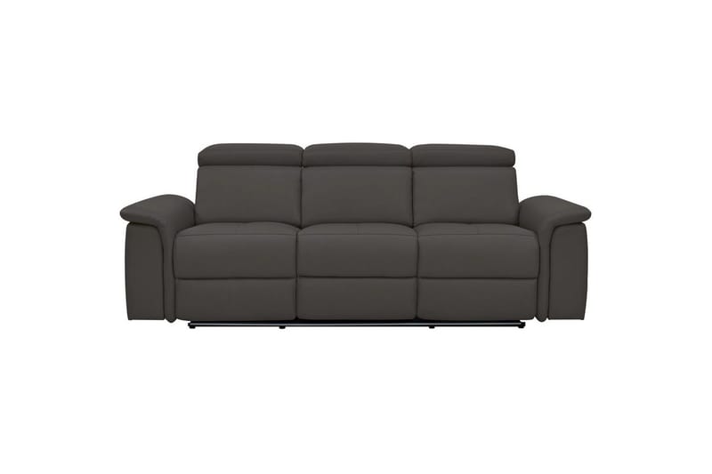 Sofa 3-seter Pareli Brun, PU, Manuell hvilestol - Brun, PU, Manuell hvilestol - Møbler - Sofaer - Reclinersofaer