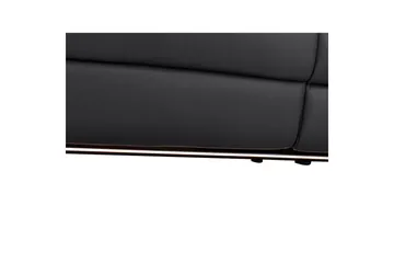 Sofa 3-seter Pareli Svart, Lær/PU, Manuell hvilestol - Svart, Lær/PU, Manuell hvilestol - Møbler - Sofaer - Reclinersofaer