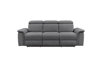 Sofa 3-seter Pareli Grå, Sunday Stoff, Elektrisk recliner - Grå, Sunday Stoff, Elektrisk recliner - Møbler - Sofaer - Reclinersofaer
