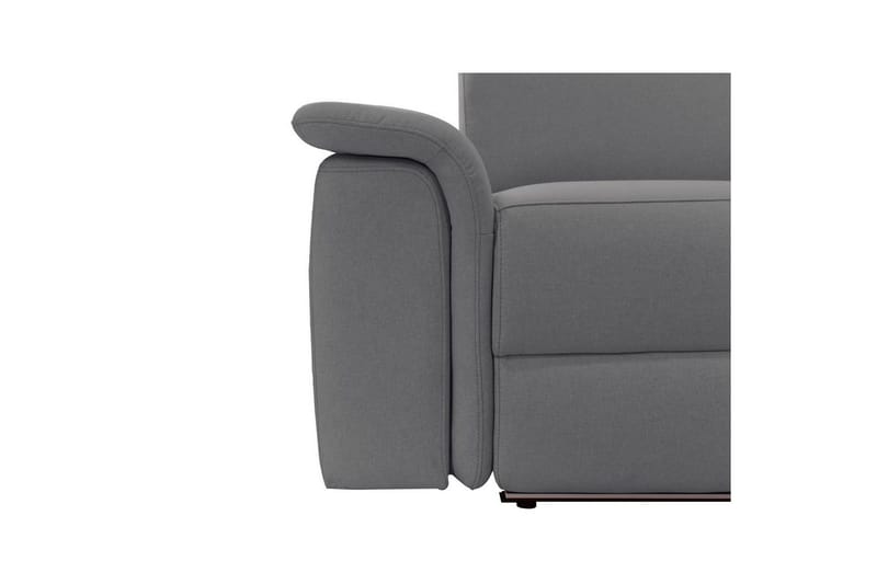 Sofa 3-seter Pareli Grå, Sunday Stoff, Manuell hvilestol - Grå, Sunday Stoff, Manuell hvilestol - Møbler - Sofaer - Reclinersofaer