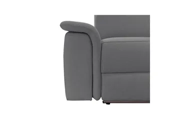 Sofa 3-seter Pareli Grå, Sunday Stoff, Manuell hvilestol - Grå, Sunday Stoff, Manuell hvilestol - Møbler - Sofaer - Reclinersofaer