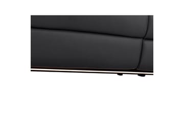 Sofa 3-seter Pareli Svart, Lær/PU, Manuell hvilestol - Svart, Lær/PU, Manuell hvilestol - Møbler - Sofaer - Reclinersofaer