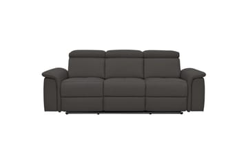 Sofa 3-seter Pareli Brun, PU, Manuell hvilestol - Brun, PU, Manuell hvilestol - Møbler - Sofaer - Reclinersofaer