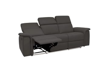 Sofa 3-seter Pareli Brun, PU, Manuell hvilestol - Brun, PU, Manuell hvilestol - Møbler - Sofaer - Reclinersofaer