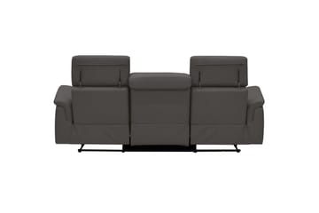 Sofa 3-seter Pareli Brun, PU, Manuell hvilestol - Brun, PU, Manuell hvilestol - Møbler - Sofaer - Reclinersofaer