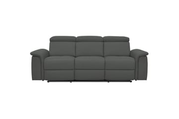 Sofa 3-seter Pareli Grå, PU, Elektrisk recliner - Grå, PU, Elektrisk recliner - Møbler - Sofaer - Reclinersofaer