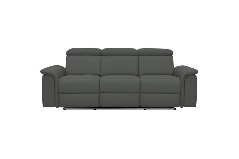 Sofa 3-seter Pareli Grå, PU, Elektrisk recliner - Grå, PU, Elektrisk recliner - Møbler - Sofaer - Reclinersofaer