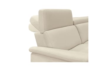Sofa 3-seter Pareli Hvit, Sunday Stoff, Elektrisk recliner - Hvit, Sunday Stoff, Elektrisk recliner - Møbler - Sofaer - Reclinersofaer