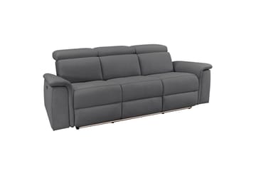 Sofa 3-seter Pareli Grå, Sunday Stoff, Manuell hvilestol