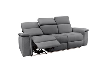 Sofa 3-seter Pareli Grå, Sunday Stoff, Elektrisk recliner - Grå, Sunday Stoff, Elektrisk recliner - Møbler - Sofaer - Reclinersofaer
