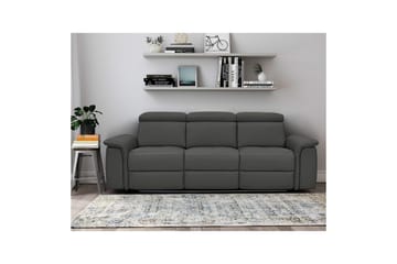 Sofa 3-seter Pareli Svart, PU, Elektrisk recliner - Svart, PU, Elektrisk recliner - Møbler - Sofaer - Reclinersofaer