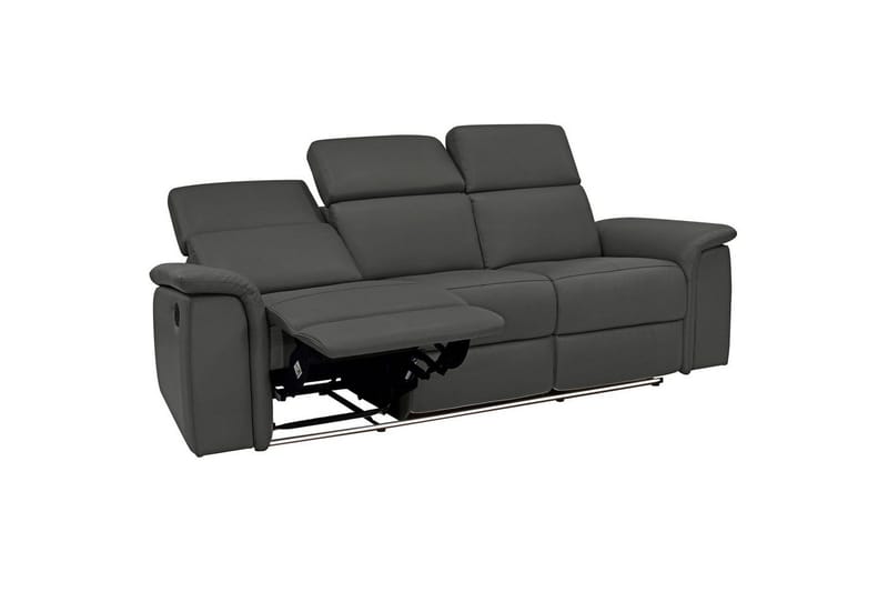 Sofa 3-seter Pareli Svart, PU, Elektrisk recliner - Svart, PU, Elektrisk recliner - Møbler - Sofaer - Reclinersofaer