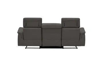 Sofa 3-seter Pareli Brun, PU, Manuell hvilestol - Brun, PU, Manuell hvilestol - Møbler - Sofaer - Reclinersofaer