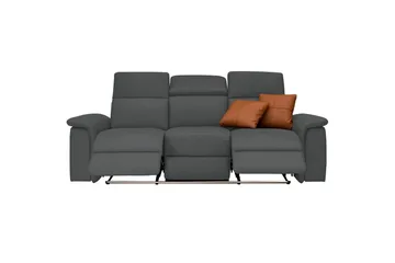 Sofa 3-seter Pareli Grå, PU, Elektrisk recliner - Grå, PU, Elektrisk recliner - Møbler - Sofaer - Reclinersofaer