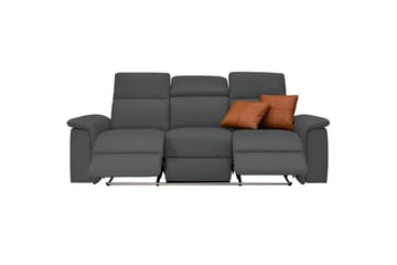 Sofa 3-seter Pareli Grå, PU, Elektrisk recliner - Grå, PU, Elektrisk recliner - Møbler - Sofaer - Reclinersofaer