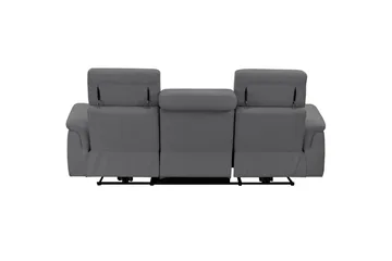 Sofa 3-seter Pareli Grå, Sunday Stoff, Manuell hvilestol - Grå, Sunday Stoff, Manuell hvilestol - Møbler - Sofaer - Reclinersofaer
