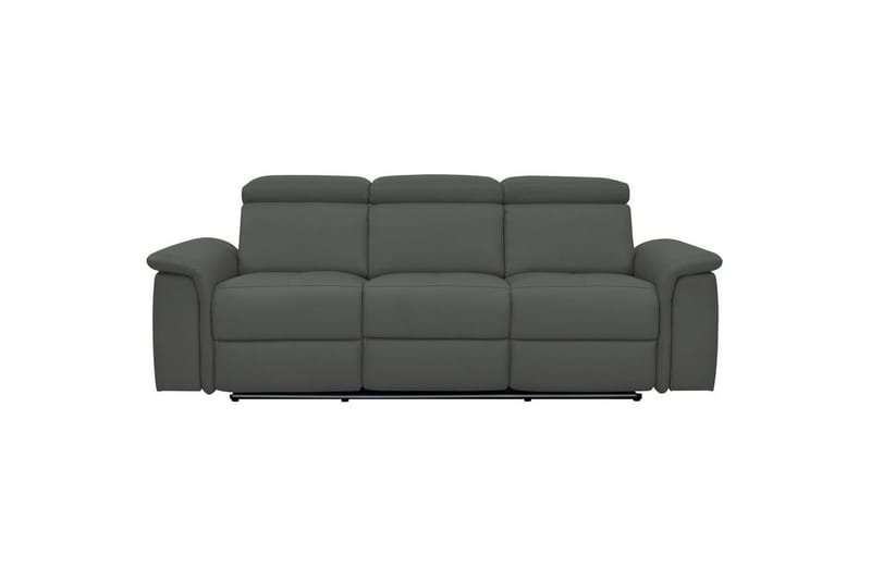 Sofa 3-seter Pareli Grå, PU, Elektrisk recliner - Grå, PU, Elektrisk recliner - Møbler - Sofaer - Reclinersofaer