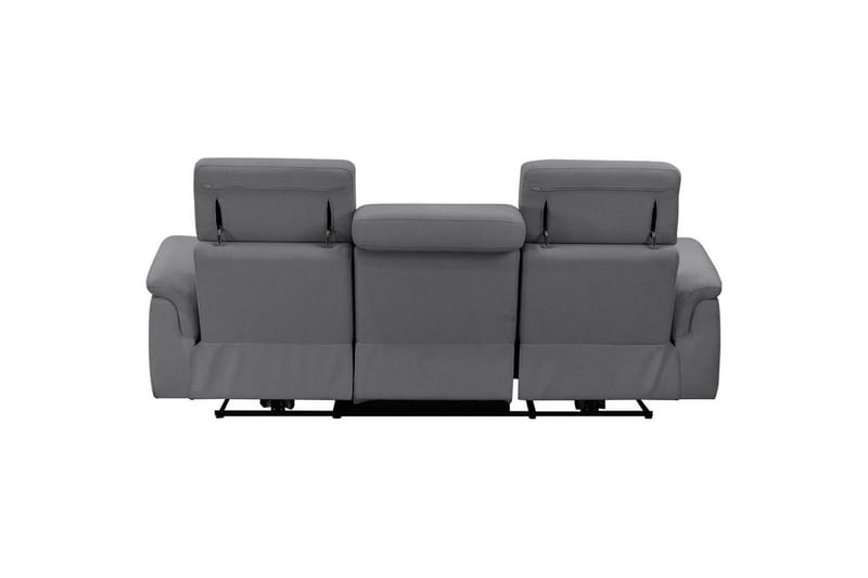 Sofa 3-seter Pareli Grå, Sunday Stoff, Elektrisk recliner - Grå, Sunday Stoff, Elektrisk recliner - Møbler - Sofaer - Reclinersofaer