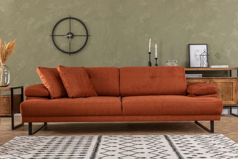 Sofa 3-seters Caboolture - Oransje - 3 seter sofa