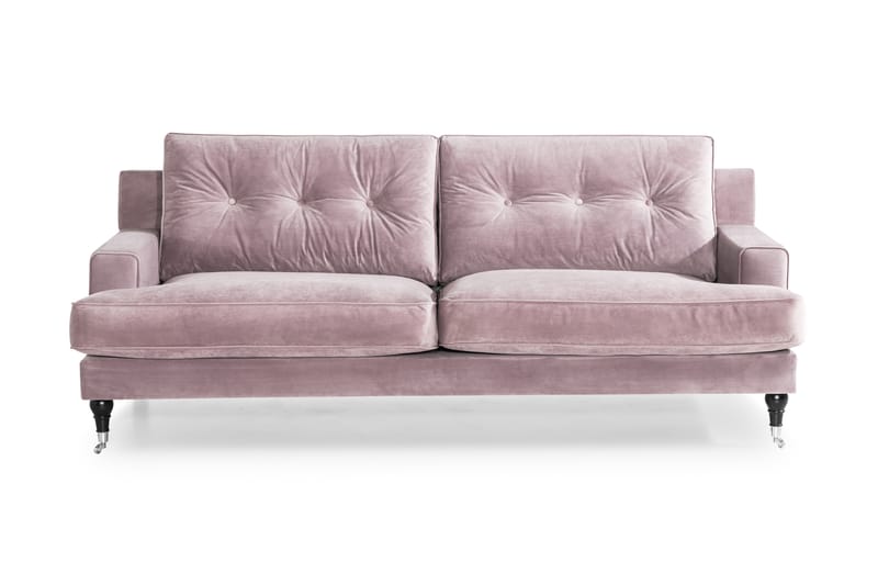Sofa Covington 3-seter Fløyel - Lilla - Fløyelssofaer - Howard-sofaer - 3 seter sofa