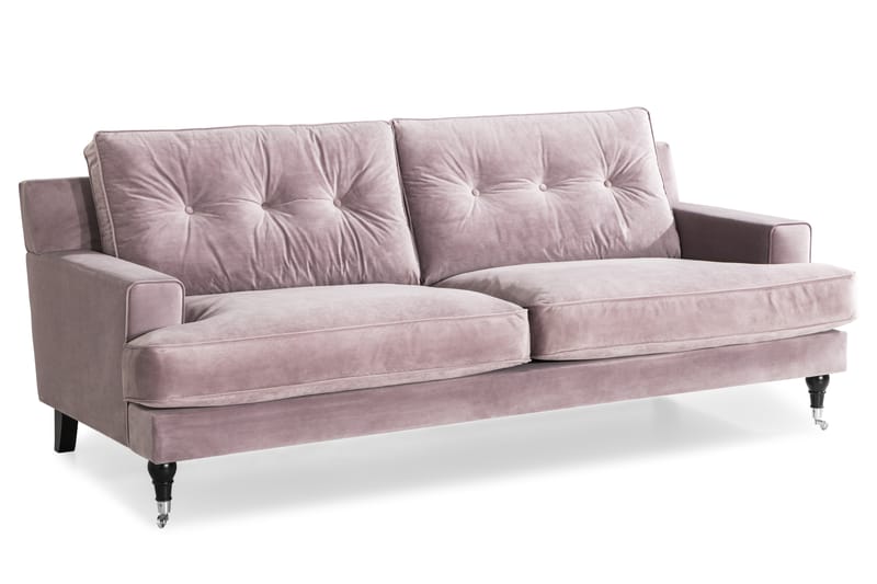 Sofa Covington 3-seter Fløyel - Lilla - Fløyelssofaer - Howard-sofaer - 3 seter sofa