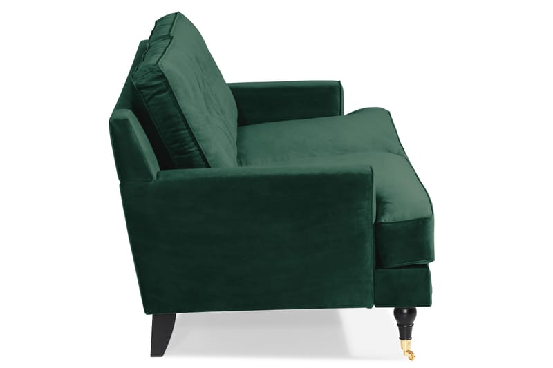 Sofa Covington 3-seter Fløyel - Mørkgrønn - Fløyelssofaer - Howard-sofaer - 3 seter sofa