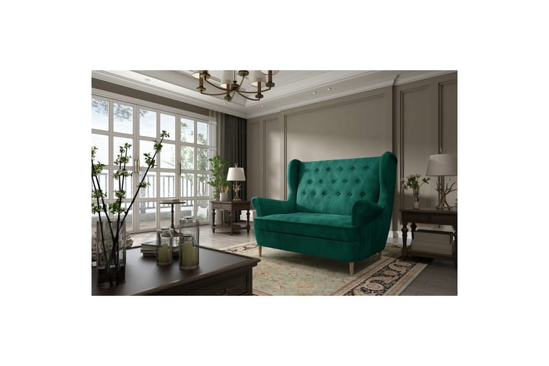 Sofa Eltap Aros 150x103x90 cm - Monolith 37, Grønn - Møbler - Sofaer - Fløyelssofaer