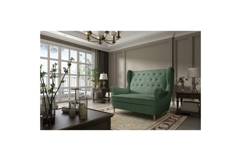 Sofa Eltap Aros 150x103x90 cm, Solid 39, Grønn