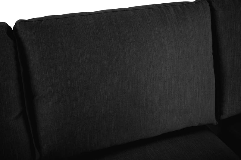 Sofa Friday Lyx 4-seter med Sjeselong Høyre - Svart - 4 seters sofa med divan - Sofaer med sjeselong