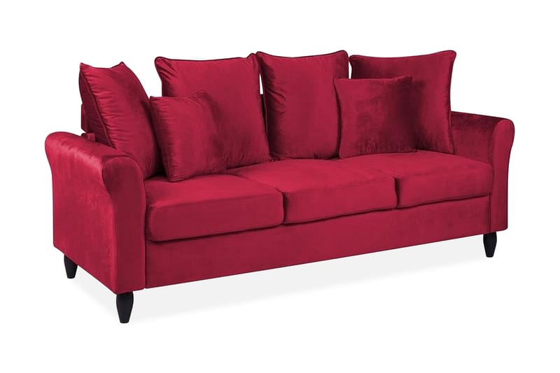 Sofa Hoti Fløyel - 3 seter sofa - Fløyelssofaer