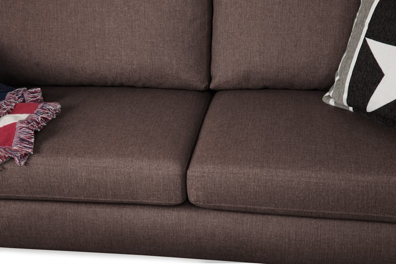 Sofa Hudson 3-seter - Brun|Svart - 3 seter sofa