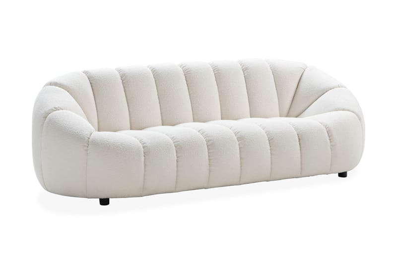 Sofa Kisaku 3-seters - Hvit - 3 seter sofa