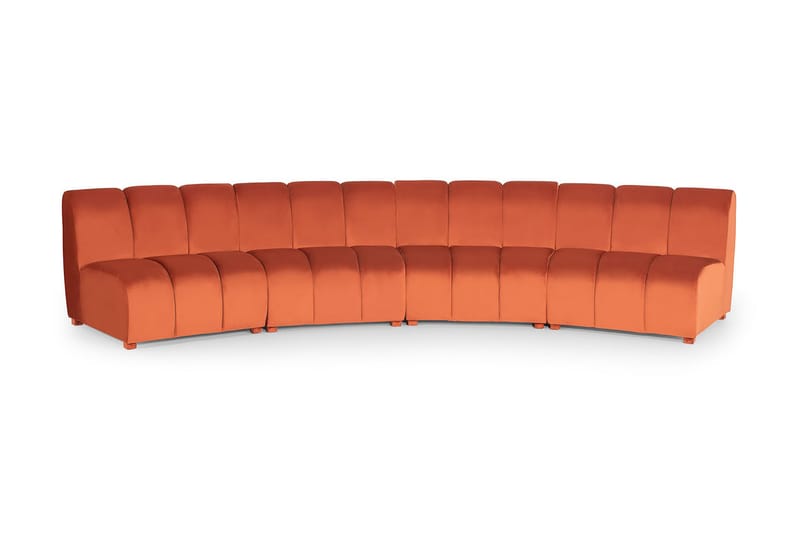Sofa m. Divan Mayrung 5-seters - Oransje - Sofaer med sjeselong