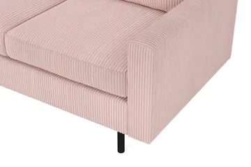 Peppe 4-seters Venstrevendt L-formet Sjeselongsofa i Manchester - Rosa - Møbler - Sofaer - Sofaer med sjeselong - 4 seters sofa med divan