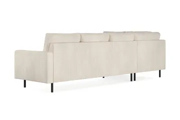 Peppe 4-seters Venstrevendt L-formet Sjeselongsofa i Manchester - Beige - Møbler - Sofaer - Sofaer med sjeselong - 4 seters sofa med divan