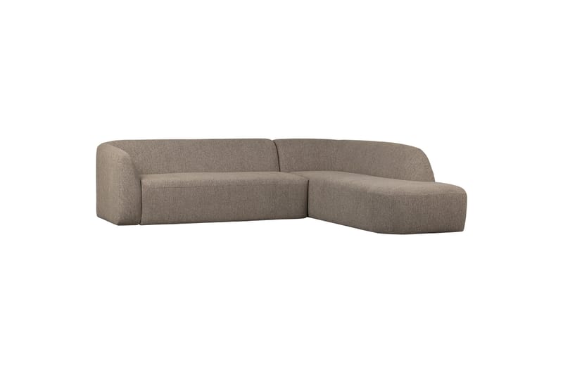 Sofa med chaiselong Mooli 3-seter - Lyse brun - 3 seters sofa med divan - Sofaer med sjeselong