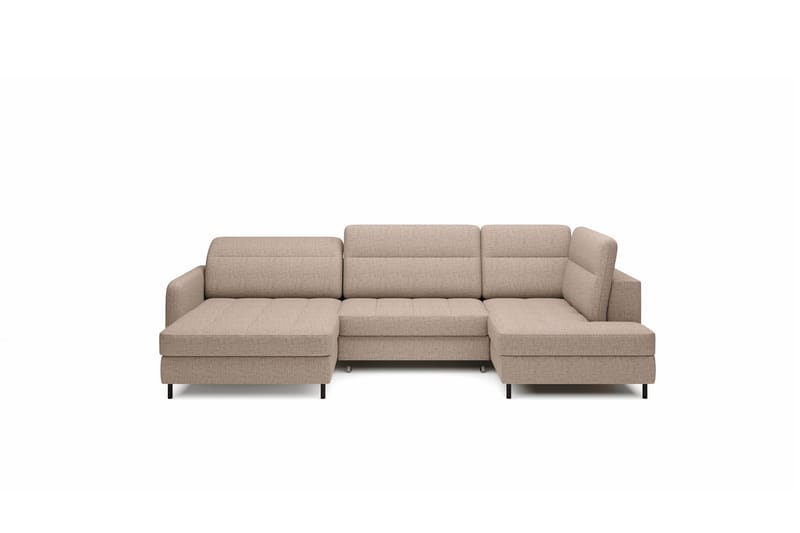 Sofa med Divan og Sjeselong Berrto 5-seters, Beige