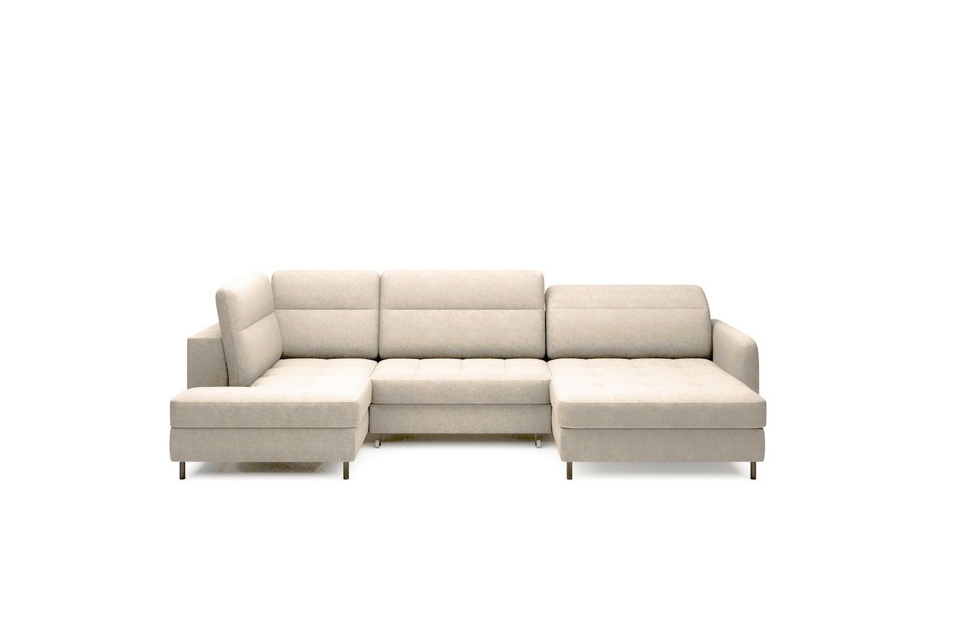 Sofa med Divan og Sjeselong Berrto 5-seters - Beige - Møbler - Sofaer - U-sofa