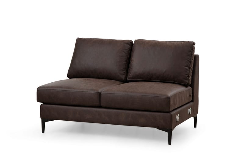 Svanabyn Sofa m. Divan og Sjeselong 4-seter - Mørkebrun - Møbler - Sofaer - Sofaer med sjeselong - 4 seters sofa med divan