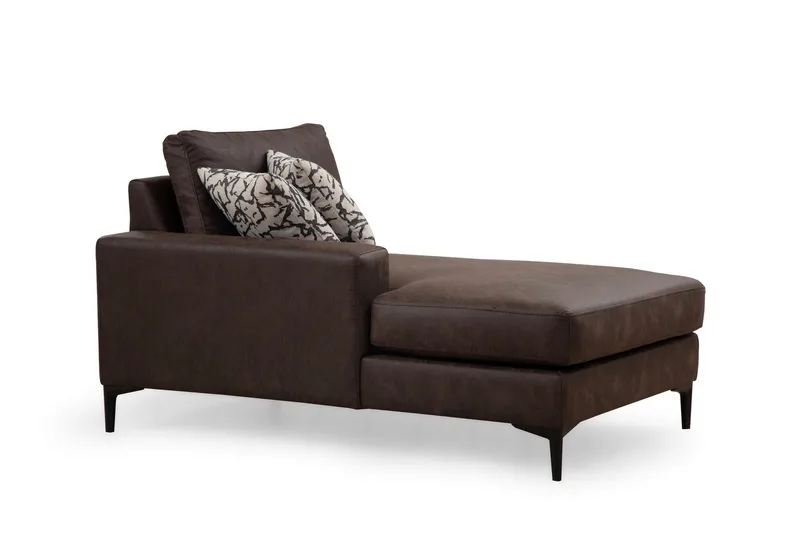 Svanabyn Sofa m. Divan og Sjeselong 4-seter - Mørkebrun - Møbler - Sofaer - Sofaer med sjeselong - 4 seters sofa med divan