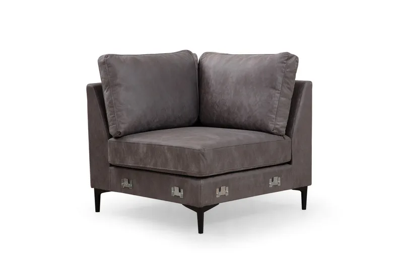 Svanabyn Sofa m. Divan og Sjeselong 4-seter - Antrasitt - Møbler - Sofaer - Sofaer med sjeselong - 4 seters sofa med divan
