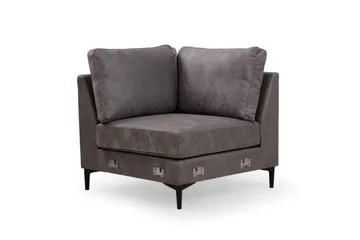 Svanabyn Sofa m. Divan og Sjeselong 4-seter - Antrasitt - Møbler - Sofaer - Sofaer med sjeselong - 4 seters sofa med divan