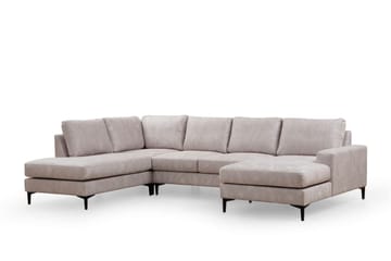 Svanabyn Sofa m. Divan og Sjeselong 4-seter - Beige - Møbler - Sofaer - Sofaer med sjeselong - 4 seters sofa med divan