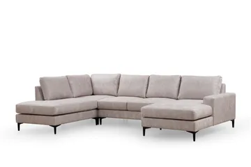 Svanabyn Sofa m. Divan og Sjeselong 4-seter - Beige - Møbler - Sofaer - Sofaer med sjeselong - 4 seters sofa med divan