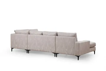 Svanabyn Sofa m. Divan og Sjeselong 4-seter - Beige - Møbler - Sofaer - Sofaer med sjeselong - 4 seters sofa med divan